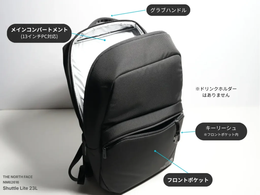 The North Face Shuttle Lite NM62616の構成図